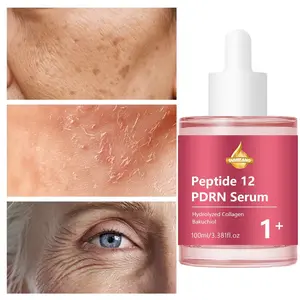 Peptide Serum 12 Peptides + Pdrn + Kojic Acid 100ML, Promotes Collagen, Fades Forearm Wrinkles, Tightens Pores, Lifting and Plumping