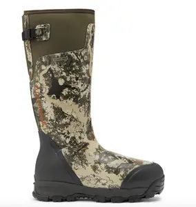 Alphaburly Pro Men's 1600G Insulated Hunting Boots, 18 Inch Tall Rubber Boots, Waterproof Camo Winter Footwear, Extreme Cold Weather Knee High Boots