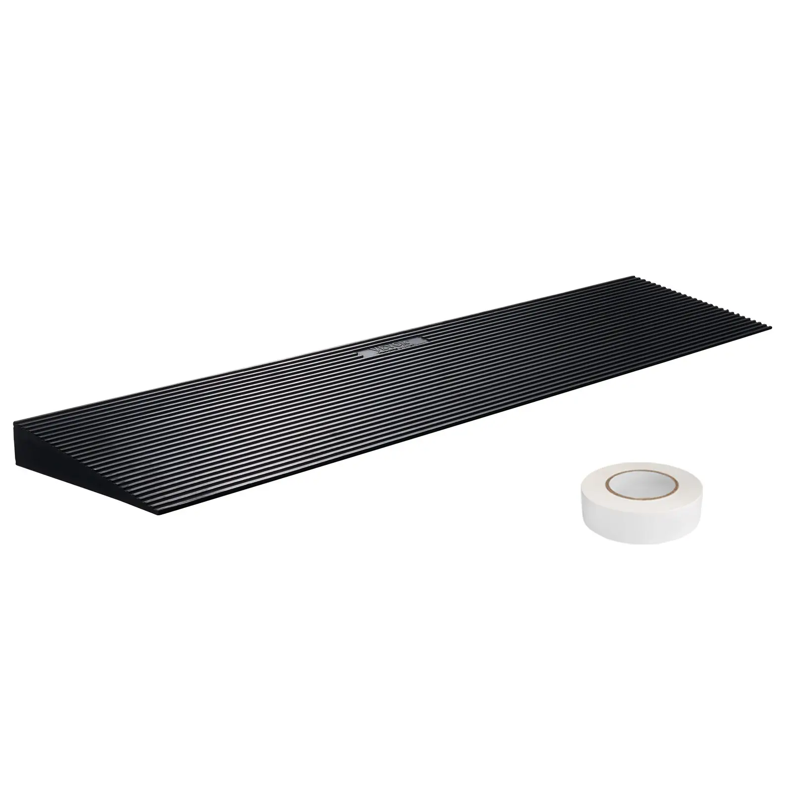 【Summerfinds】 VEVOR 1.6 Rise Cuttable Threshold Ramp for Sweeping Robot, 35.4 Wide Natural Rubber Wheelchair Ramp, Non-Slip Solid Rubber Ramp with Double-Sided Tape for Doorways, Driveways, Bathroom, Smooth Tiledealsforyoudays