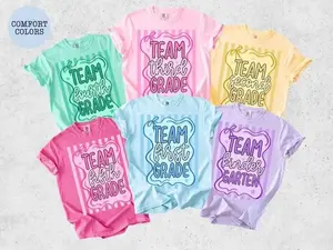Teacher Team Shirts Comfort Colors, Back to School Shirt, Grade Level Team Tees, Teacher Gift, First Second Third Fourth Fifth Grade Teacher