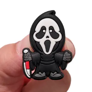 Ghost Face Croc Charm