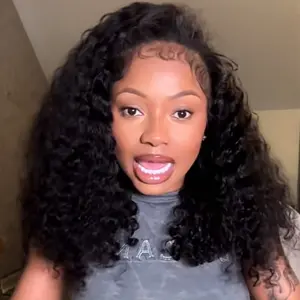 【3 In 1 Half Wig】Kinky Curly Half Wig Human Hair Burmese Curly 3 In 1 Half Wigs for Women V Part Burmese Curly Wig Human Hair Beginner Friendly Kinky Curly Wig Human Hair 180 Density