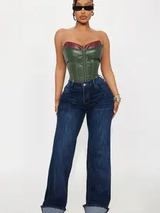 Tall On My Radar Cuffed Straight Leg Jeans - Dark Wash