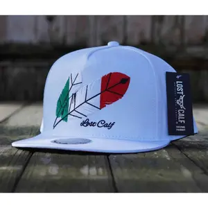 Lost Calf Unisex Mexican Tribe Flat White Snapback Hats