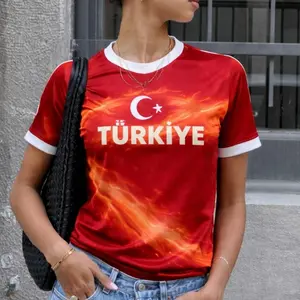 Custom Türkiye 2026 Soccer Jersey, All-Over Print Fan T-Shirt