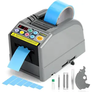 None|Ribbon Cutting Machine, Semi-Automatic Tape Dispenser, 6-60mm Width, 5-999mm Length, Ideal for Shipping, Schools, Restaurants, Business & Home