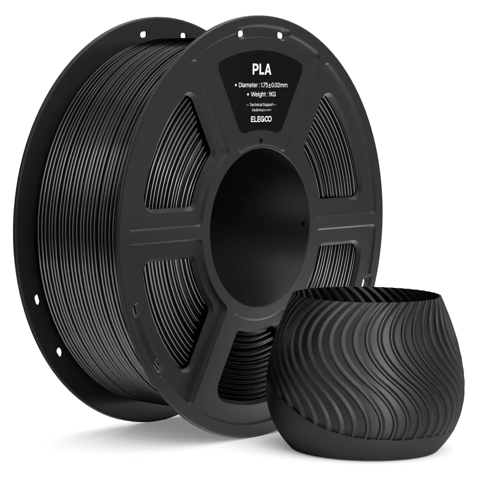 ELEGOO High Quality Glossy PLA Filament 1.75mm for 3D Printers Including P1s, Plastic Spool (PLA/PLA+/PLA BASIC Variants)