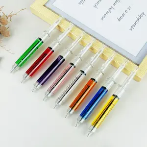 8/16pcs Funny Syringe-Shaped Blood Pen Set, Cute Creative Creativity Stationery, Retractable Ink Pens, Halloween Christmas Gift, Office School Supplies, Holiday Gift Pen