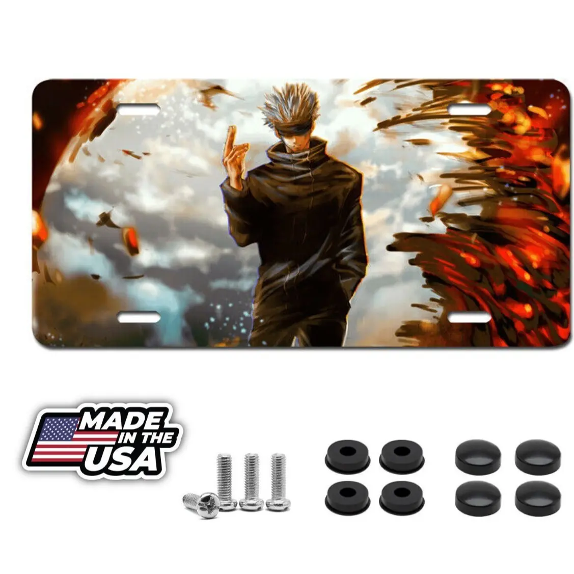 Jujutsu Kaisen Gojo License Plate Auto Truck Car Tag Gift Popular Hot