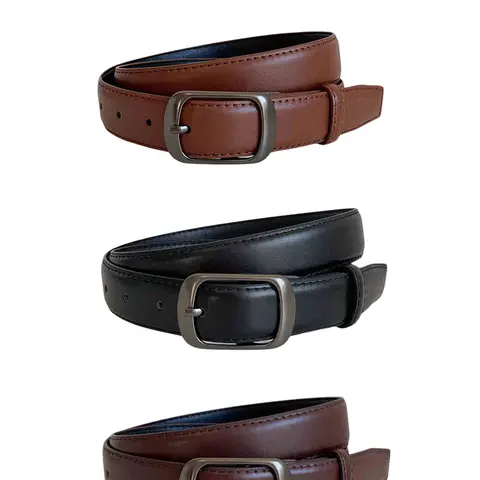 3counts Women's Pu Leather Belts Casual Waist Belt, Casual Style Belts, Belt with Buckle, Pu Buckle Belt, Casual Dress Belt, Versatile Fashion Accessory for Daily Wear, Perfect Fit for Various, Belt Set