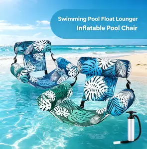Premium 2‑Pack Thickened Leakproof Leaf Inflatable Floating Lounger, Anti‑Sway Stable Ergonomic Water Recliner, Durable Swimming Chair for Outdoor Pool Beach Use