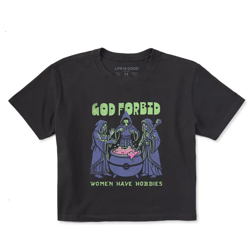 Women's God Forbid Women Have Hobbies Cauldron Short Sleeve Crusher Boxy Tee