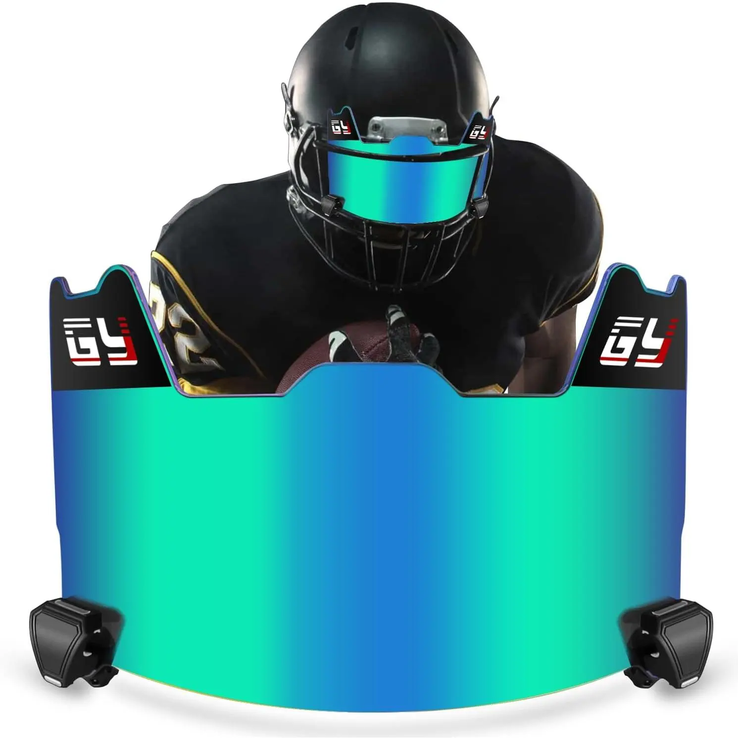 FV007 Tinted Football Visor - Football Helmet Visor for Adult and Youth Football Helmets