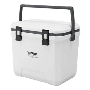 VEVOR Portable Cooler,  38 QT Hard Cooler with Ice Retention, Heavy-Duty Handles and Cup Holder, Lightweight Rigid Material Insulated Portable Cooler, Suitable for Family Picnics and Long Trips