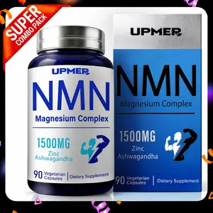 UPMER NMN Men’s Daily Energy Supplement Capsules - Magnesium Glycinate, Ashwagandha, Zinc, CoQ10, L-Arginine - Cellular Energy, Performance & Recovery Support - 90 Capsules for Fitness, Outdoor Activities