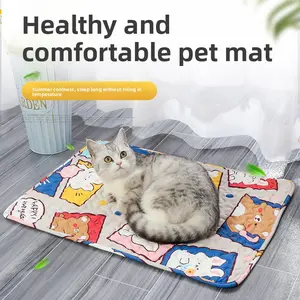 Pet Floor Mat - Dog & Cat Sleeping Pad, Four-Season Universal Cotton Mat + Pet Cooling Mat Pet Sleeping Mat + Cooling Pad - Four-Season for Dogs & Cats