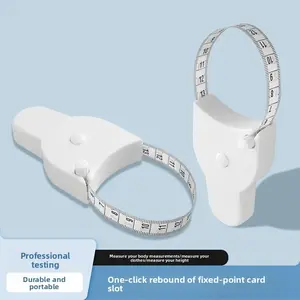 Three-dimensional measurement ruler - precision soft tape measure with clip design. One-click automatic retraction. Double-sided use with handle.