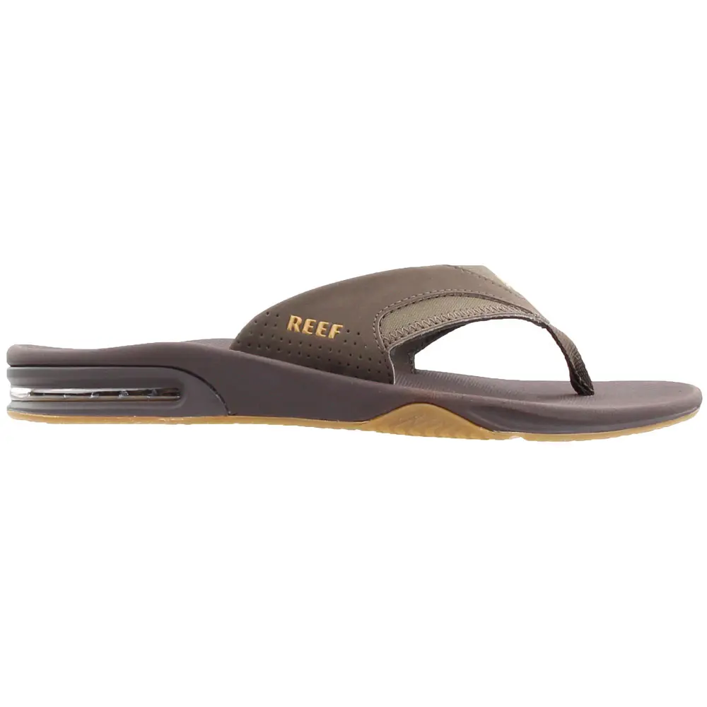 Reef Mens Fanning Flip Flops Casual Sandals Casual - Brown Reef Mens Fanning Flip Flops Casual Sandals Casual - Brown