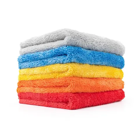 The Rag Company Eagle Edgeless 500 4-Pack Auto Detailing Towel, Professional Korean 70/30 Blend Super Plush Microfiber, 500GSM, 16in x 16in, Car Cleaning Supplies, Surface Cleaner for Boats & Airplanes, Car Detailing Products