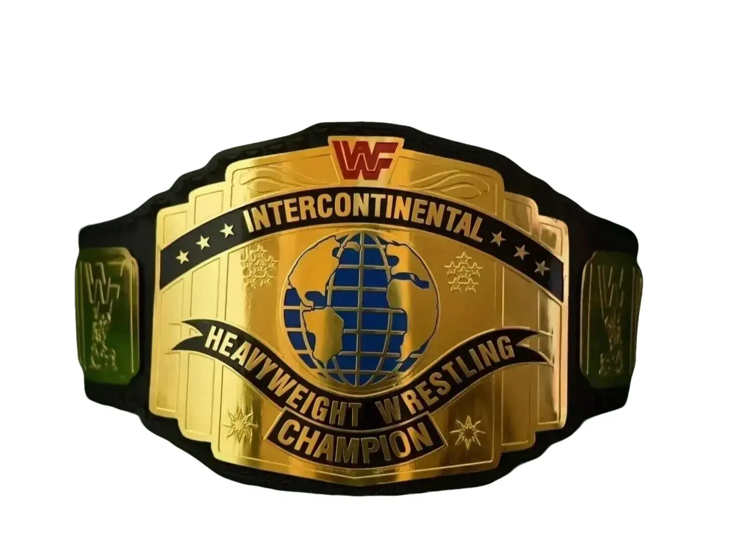 Men's Intercontinental Block Heavyweight Championship Replica Belt - Black Strap, Red Logo