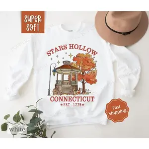 StarsHollowSweatshirt,CozyFallSweatshirtforWomen,PumpkinSeasonSweater,