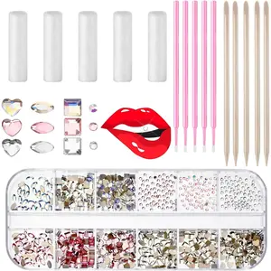 377 Pieces Tooth Gem for Teeth Tooth Jewelry Kit DIY Fashionable Tooth Artificial Crystal Reflective Tooth for Halloween Christmas Teeth Party Decorations Masks