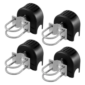 VEVOR Sliding Gate Kit, Rolling Gate Hardware Kit w/ U-Shaped Wheel Groove for Cantilever Sliding Gates and Rolling Door, Sliding Gate Rollers 4 Track Wheels w/ Cover, Heavy Duty Sliding Roller, Black