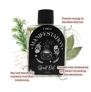 Manifestation spell Oil for ritual | Spells, natural Fragrance Body Care, Scented Aroma skin oil