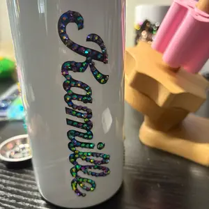 Black Herstory Customized Mini Tumbler with Sparkly Lettering - Personal Drinkware for Enjoyment - Bottle Water Bottles Cup Mug