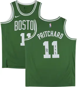 Payton Pritchard Boston Celtics Autographed Nike Green Icon Swingman Jersey with "2025 6th Man" Inscription - Fanatics Authentic Certified