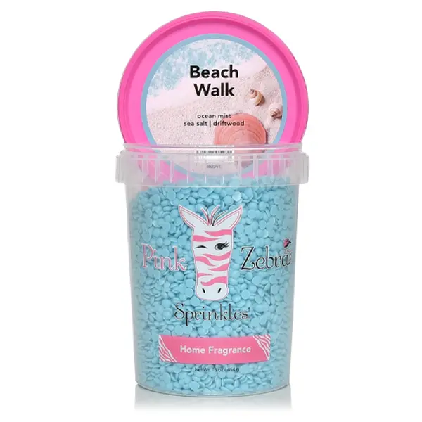 BEACH WALK Pink Zebra Wax Melt Sprinkles 3.75 oz Bag Non-Toxic NEW!
