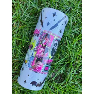 Horror Movie 20oz Epoxy Tumbler | Halloween Glitter Cup | Scary Movie Fan Gift