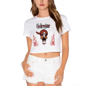 Civilregime Vintage Crop Top – Soft Cotton Baggy T-Shirt, Casual Crewneck Streetwear for Women & Unisex﻿﻿