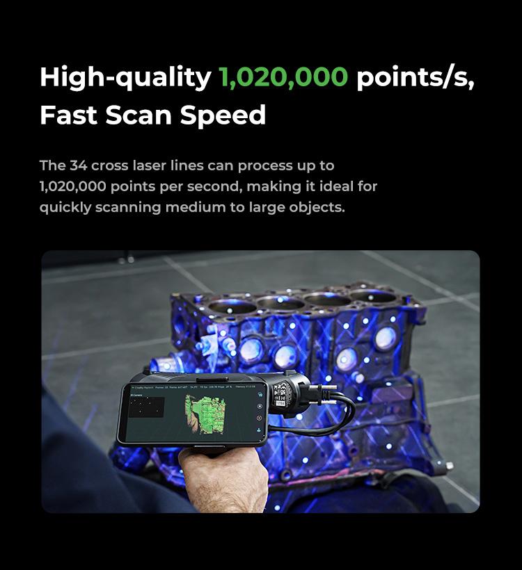 Creality RaptorX: Wireless Hybrid Blue Laser & NIR Scanner