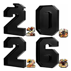 4PCS 2026 Charcuterie Number Boxes – Fillable Graduation Candy & Chocolate Display Trays