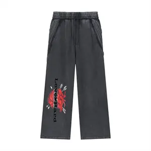 Snow Washed Tape Raw Edge Sweatpants