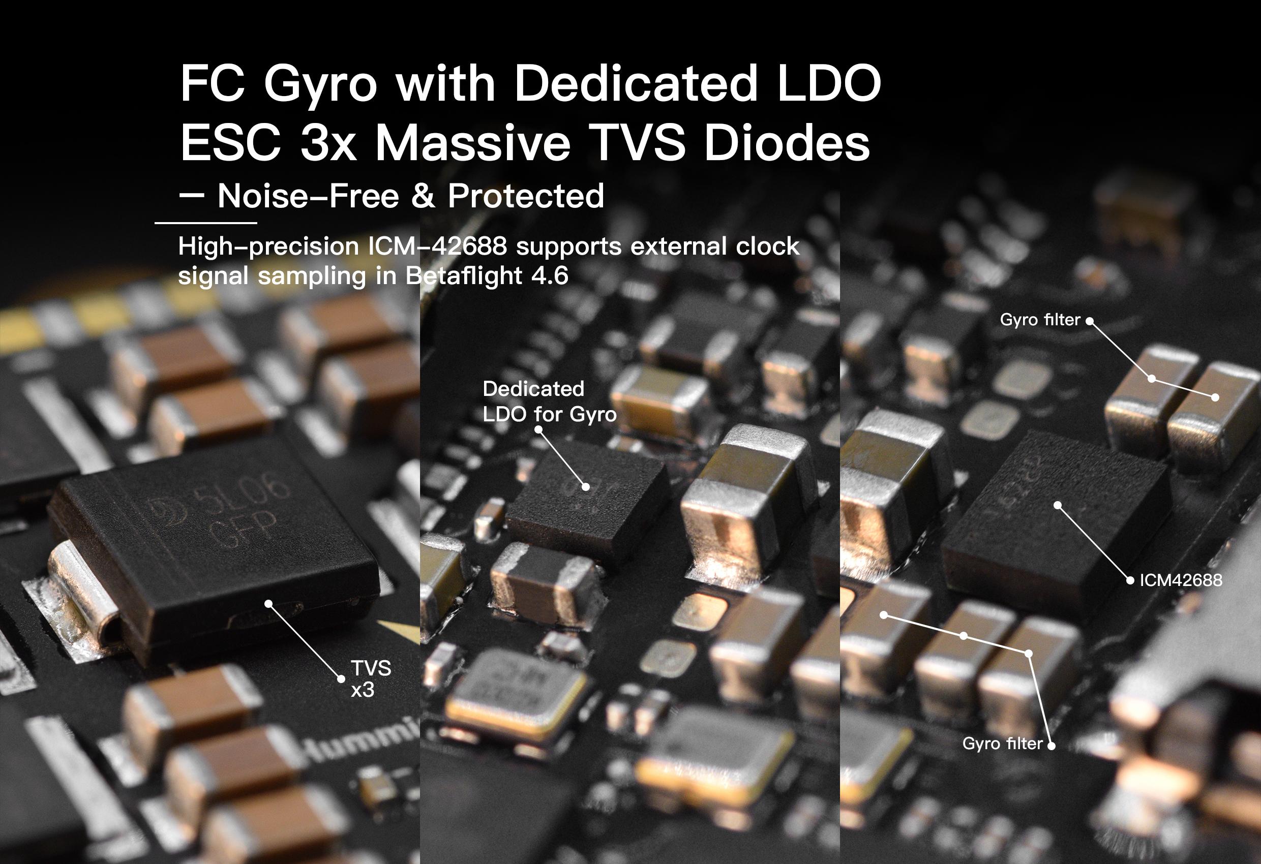 Hummingbird 305 Flight Stack – F722 FC with Built-in ELRS + 80A 4in1 ESC