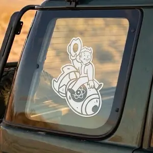 Fall out Vault Boy Nuke Cowboy Decal - Vinyl Sticker - For Laptop Car Toolbox stickers