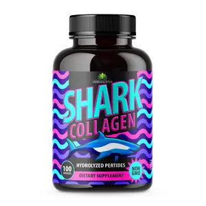 Shark Cartilage Collagen Peptides 100 Capsules - Joint Support, Skin Health, Healthy Nutrition and Beauty Healthcare Fitness