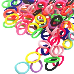 Hair Ties for   100 count 10 Colors Small Seamless Hair Bands Ponytail Holder