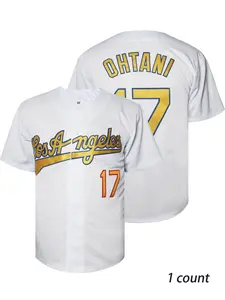 Men's Letter & Number Print V Neck Baseball Jersey, Casual Loose Breathable Baseball Top for Daily Wear, Men's Sportswear for All Seasons, Sport Outdoor Clothing, Jersey Shirts