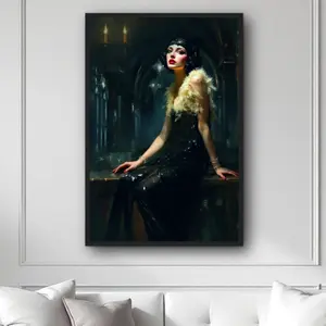 Speakeasy 1920s Elegant Flapper Art Print
