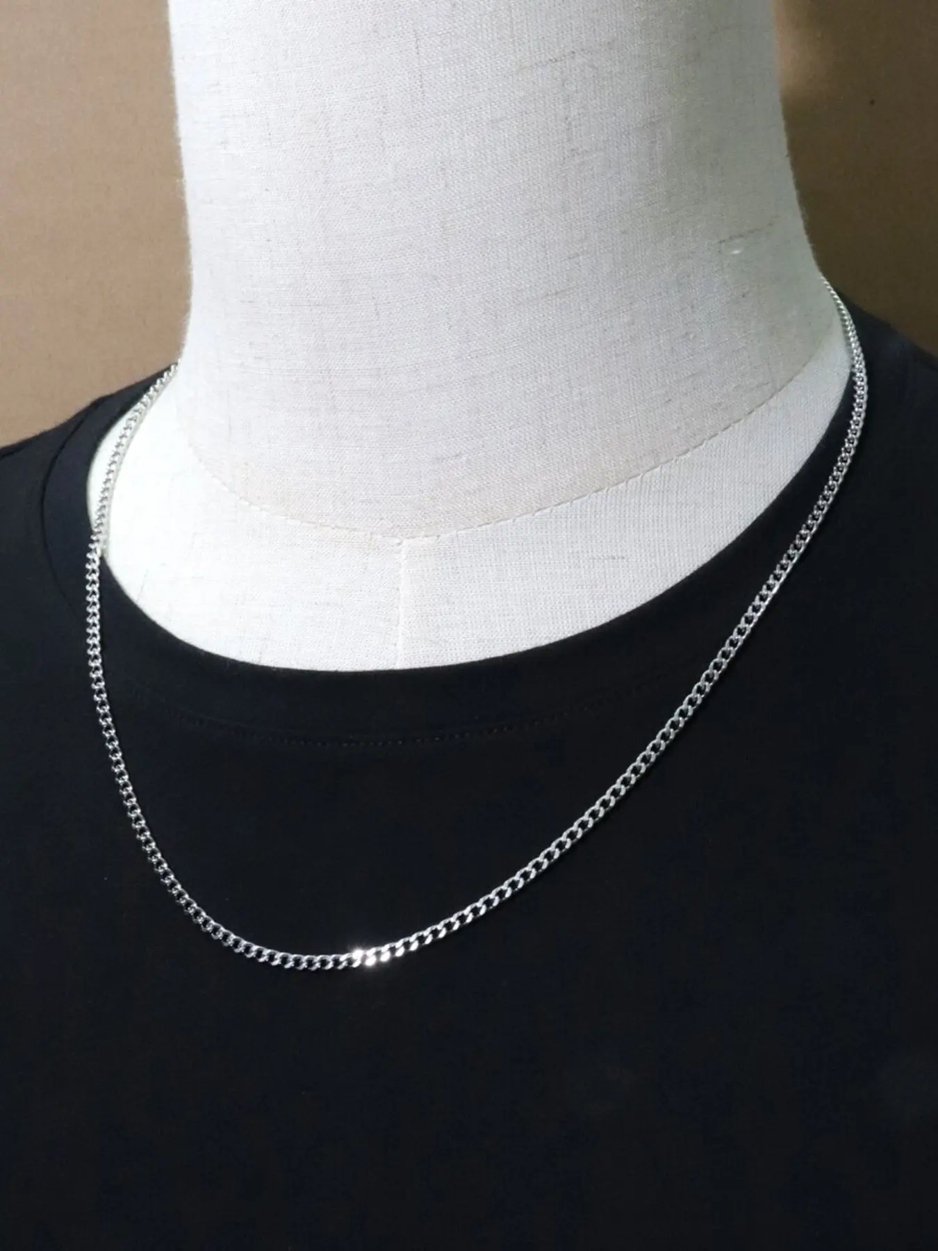 Men's Simple Stainless Steel Versatile Chain Necklace, Casual Fashion Jewelry for Daily Wear, All Seasons, Durable and Stylish Accessory for All Occasions