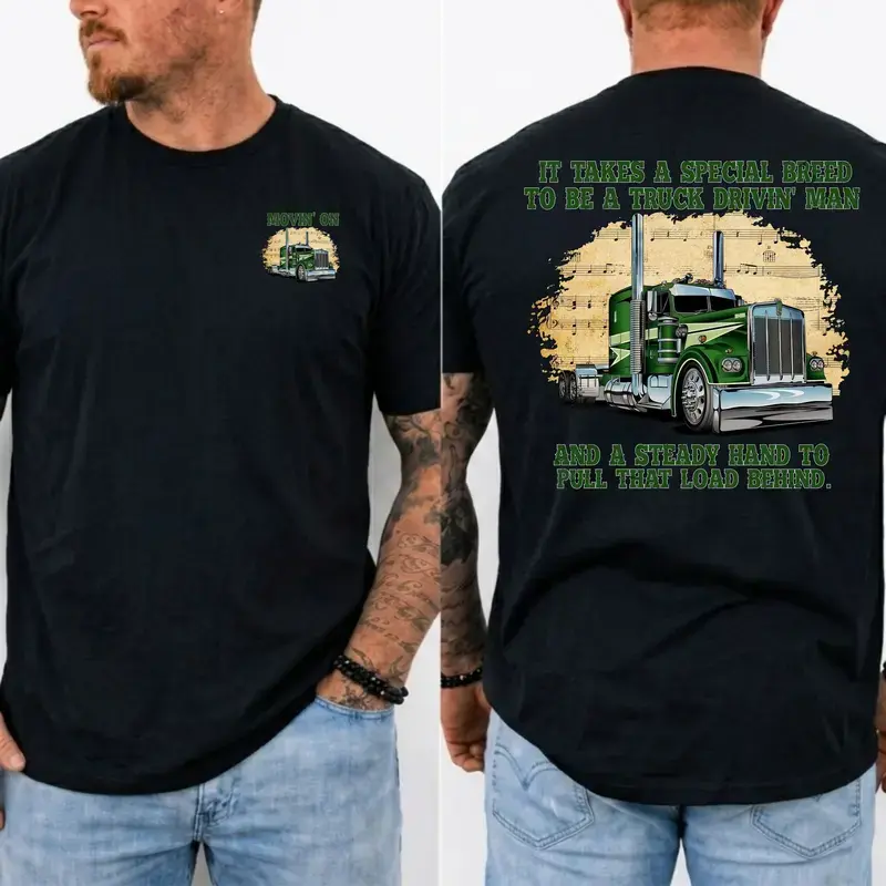 Movin' On Trucker Shirt, Vintage 70s TV Show Tee, Retro Big Rig Trucking Graphic T Shirt, CB Radio Driver Gift, MADE IN USA