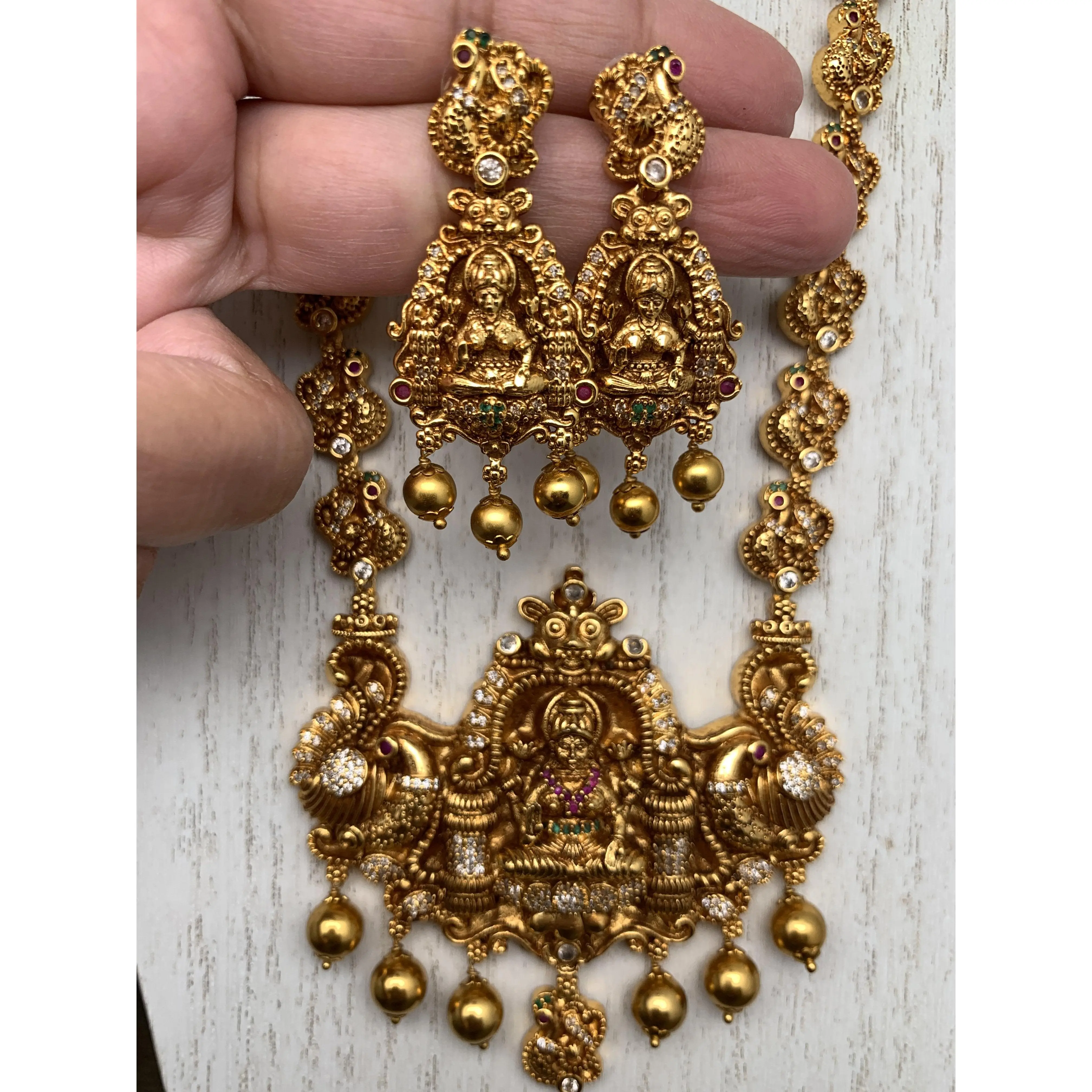 Gold Polish Goddess Lakshmi Necklace