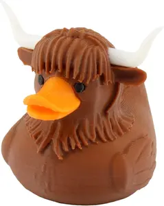 PowerTRC Highland Cow Duck Figurine – Duck for 4x4 Ducking, Fun Car Dashboard Accessory, Unique Cow Gifts, Ducks for Cars – 3D Printed in USA