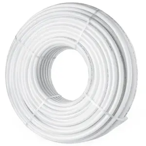 PEX Pipe 3/4 Inch, 500 Feet Length PEX-B Flexible Pipe Tubing for Potable Water, Pex Water Lines for Hot/Cold Water & Easily Restore, Plumbing Applications with Free Cutter & Clamps ,White