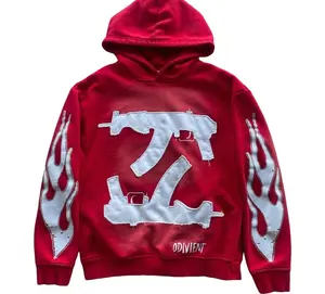 Applique rhinestone lettering hoodie Unisex Y2K jacket fashion aesthetic sweatshirt gothic long sleeve hoodie