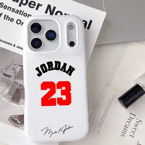 Fashion J-JORDAN 23 Design Phone Case Accessories For iPhone 12 13 14 15 16 17 Pro Max Plus Mini | Clear Jelly Transparent Phone Case | 2-in-1 Double-Layer Insert Design | DIY Photo Card Holder Style | Shockproof Anti-Scratch Protective Cover