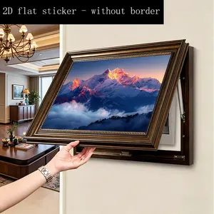 2pcs Electric Meter Box Stickers, Fashion Wall Decals for Living Room - Self-Adhesive 2D Decorative Covers, Easy Peel & Stick, No Residue, Durable Material, One-Time Use, DIY Essential for